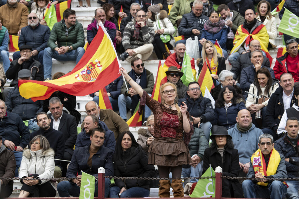 Mitin presentación Vox, candidatos Nacionales y locales.
Simpatizantes de Vox en la plaza de toros de Murcia.